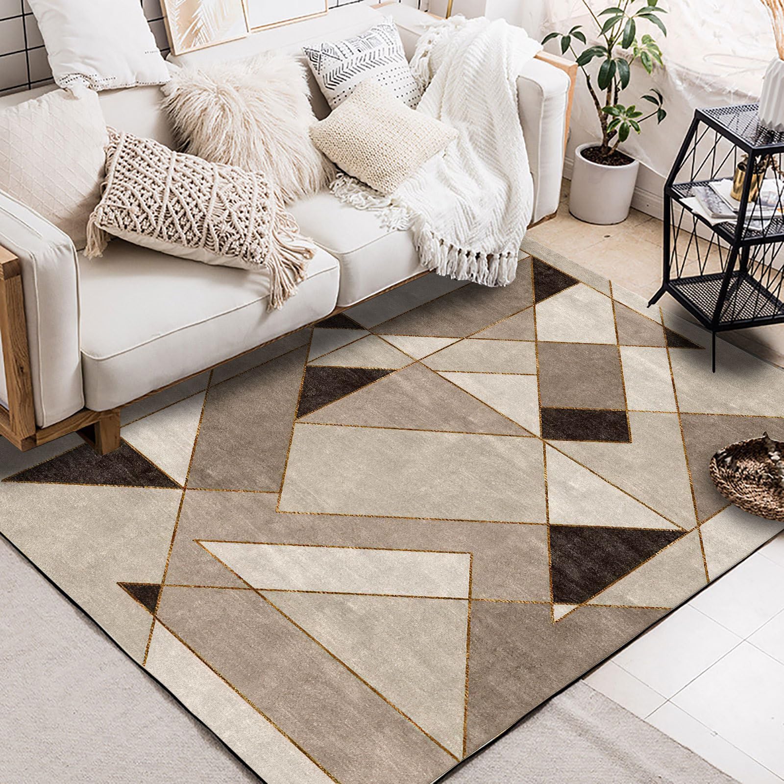 Tapis américain 160x160 cm pour sublimer une pièce de vie sans âme