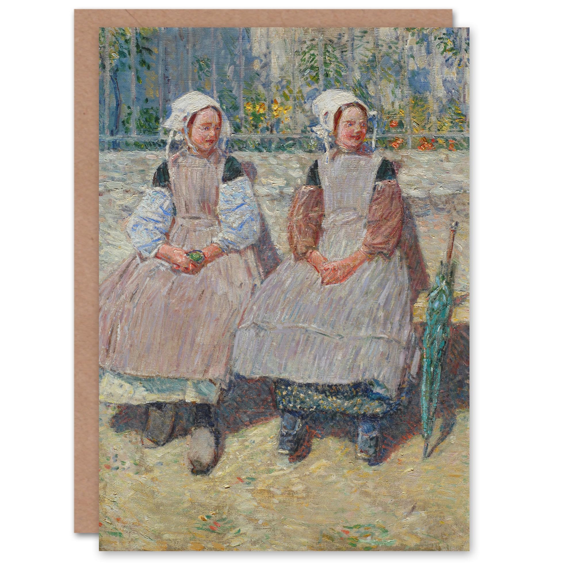 Artery8 Frederick Childe Hassam Art Card In the Sunlight Girls Portrait