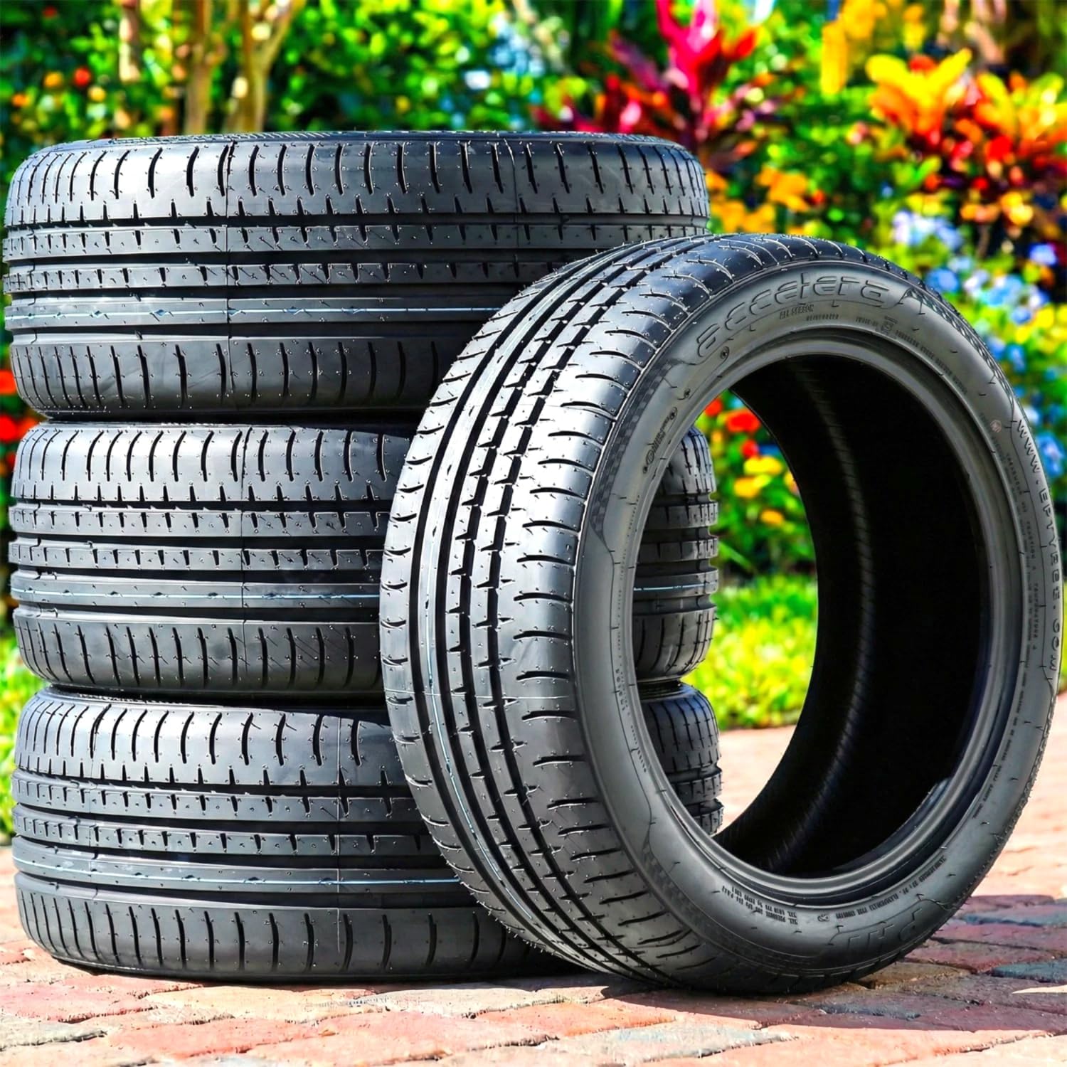 Set of 4 (FOUR) Accelera Phi All-Season Passenger Car High Performance Radial Tires-265/35R19 265/35ZR19 265/35/19 265/35-19 98Y Load Range XL 4-Ply BSW Black Side Wall UTQG 400AA