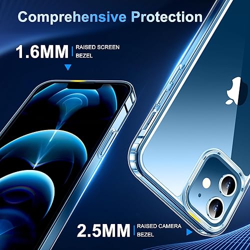 Miniatura 5 de Temdan - Carcasa transparente para iPhone 12 y iPhone 12 Pro