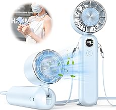 Handy Fan, Portable Fan with Cooling Plate, Cooling Sensation, Handheld Fan, Mini Fan, Long Operation, 3 Levels of Wind Adjustment, USB Rechargeable, Heatstroke Prevention, Small, Lightweight