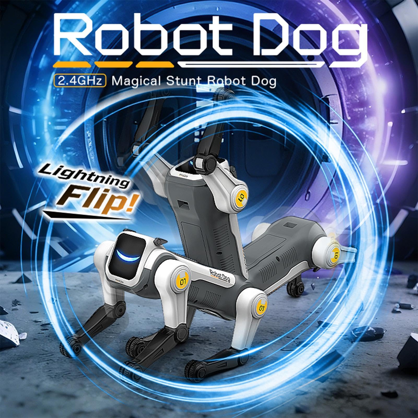 Perro Robot Con Inteligencia Artificial Recargable Por USB Activado Por Voz | Robot Cachorro Inteligente Para Niños Y Niñas A Partir De 6 Años Juego, Aprendizaje, Educación Y Entretenimiento