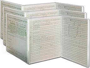 Fahrzeugschein Hülle Schutzhülle - [ 3 Stück ] für KFZ Schein - Hülle 3-TLG passgenau, glasklar, dokumentenecht & faltbar - Zulassungsschein Hülle transparent - Mappe Etui aus PVC - L&P A250-3