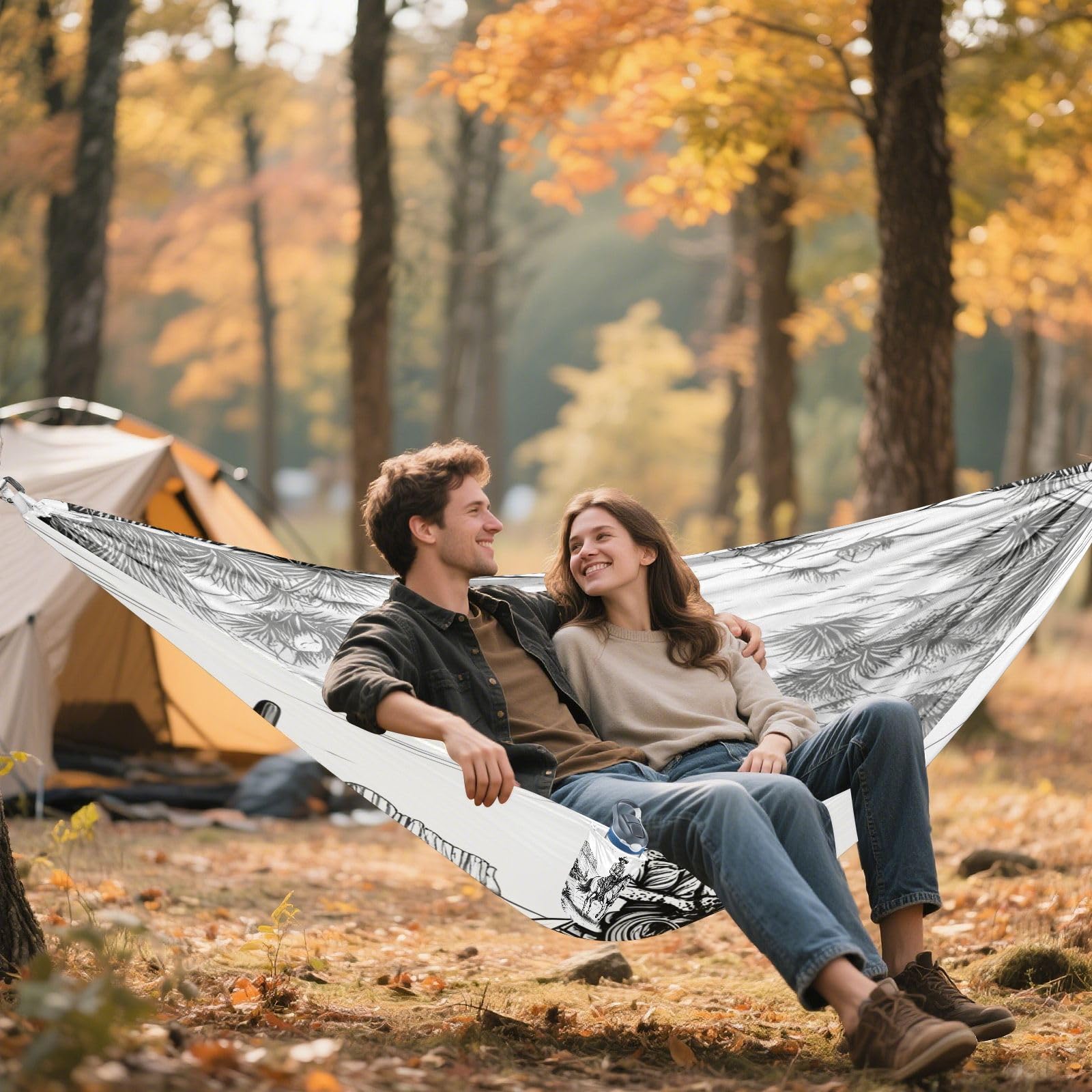 DUOBU Hammocks for Outside Cowboy Camping Hammock Portable Hammocks with Tree Straps and Carry Bag Camping Accessories for Hiking Beach Outdoor