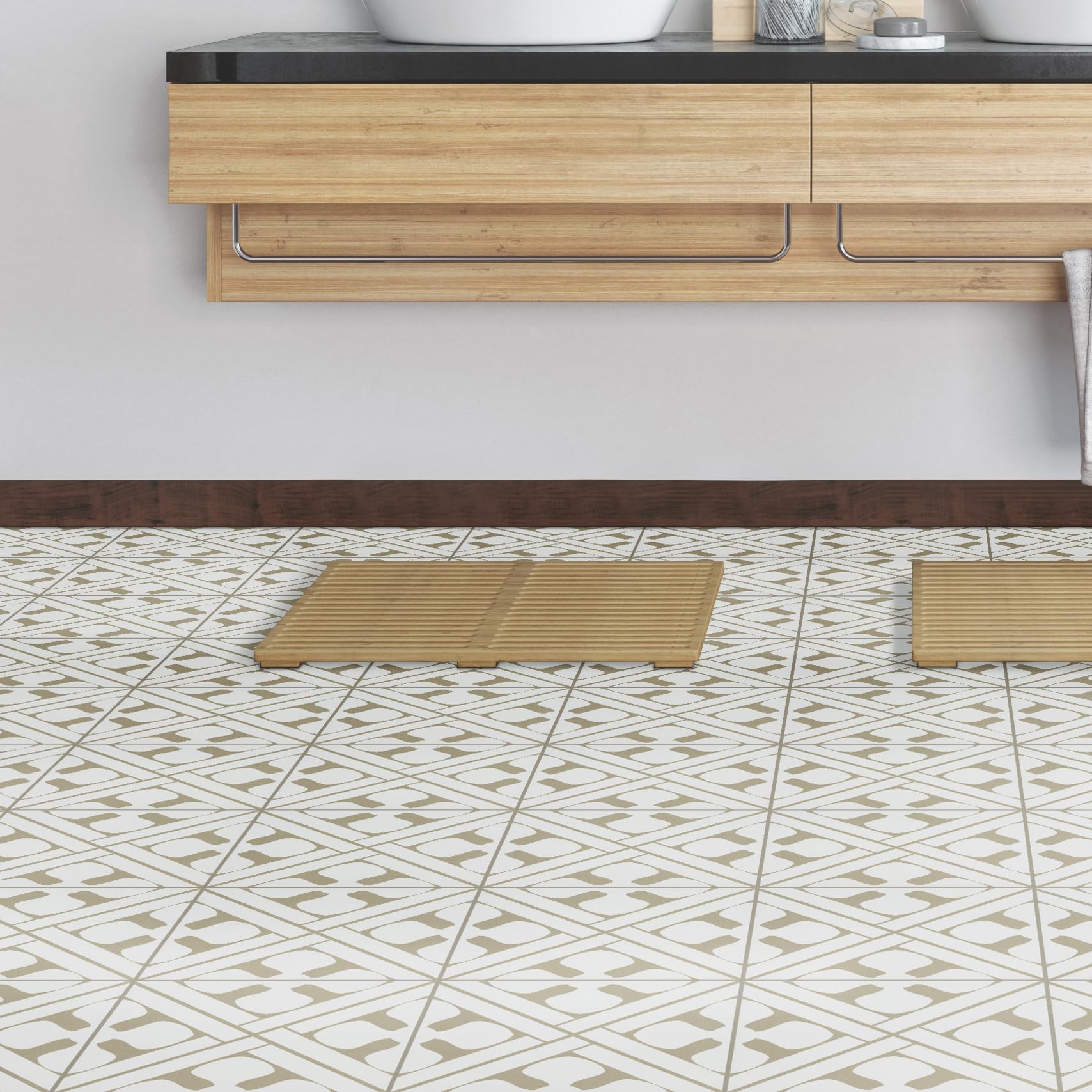 MSI Elora - Piastrelle per pavimenti e pareti in porcellana opaca encaustica per bagno, cucina, paraschizzi, piastrelle da parete e doccia, 20,3 x 20,3 cm