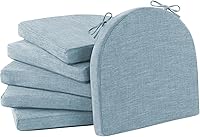 Vista 14 de IPYNBAP Cojines para sillas de comedor con lazos y funda extraíble, cojines para sillas de comedor y cocina con parte inferior antideslizante