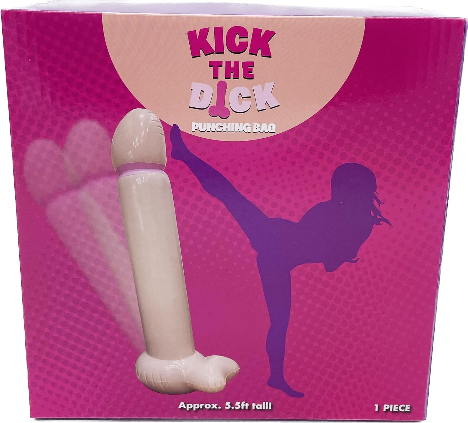 Island Dogs Kick The Dick - Giant Inflatable Kickboxing Penis for Bachelorette Parties and Stress Management - Over 5 Feet Tall - Great for Adult Gatherings