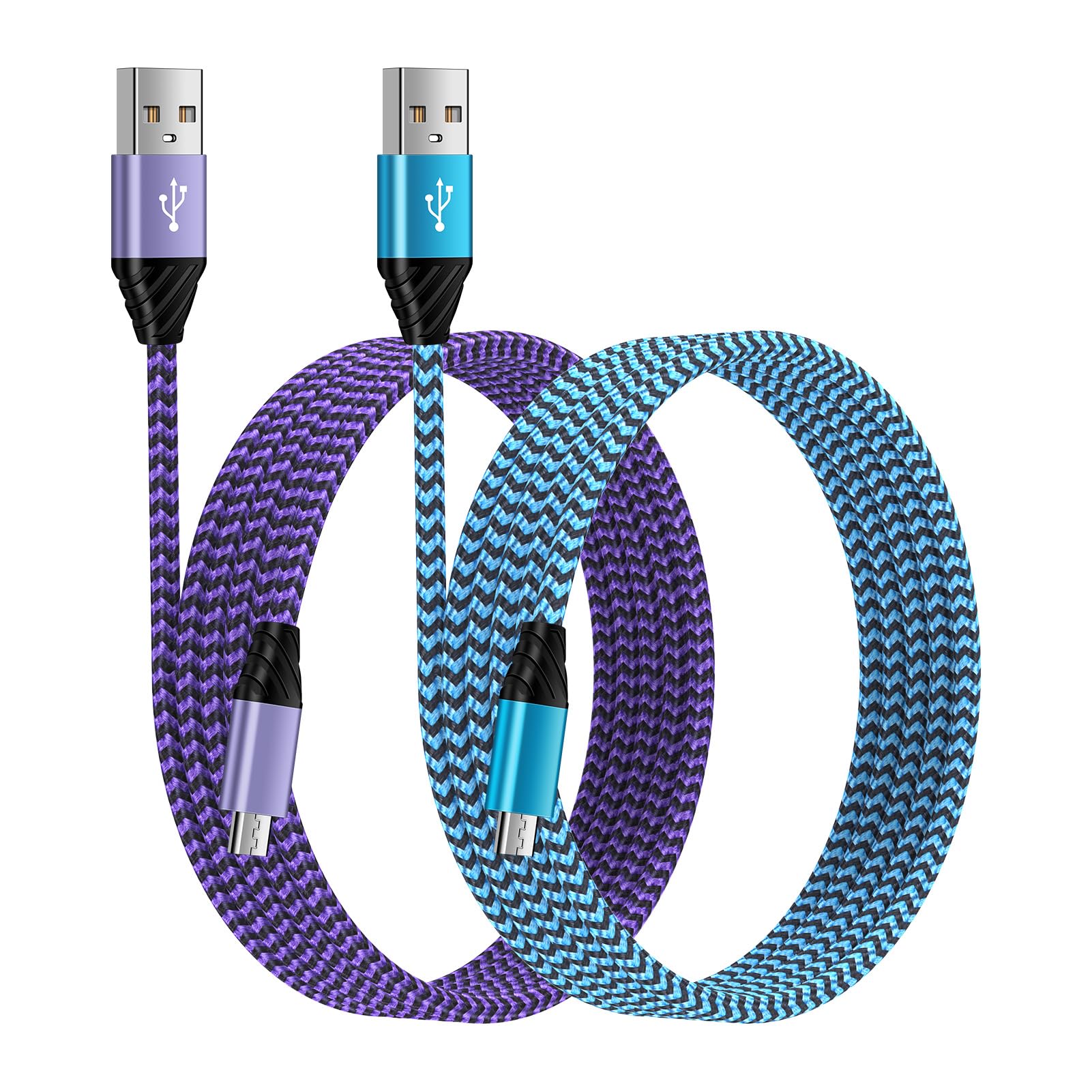 Android Phone Charger Cord Long Micro USB Charging Cable Data Transfer Fast Charging for Samsung Galaxy J8 J7 J6 J5 J4 J3 S7 S6,Moto E E5 E4 Plus/Play, G5 G5S G4 Plus/Play, G6 Play, Tablet, LG
