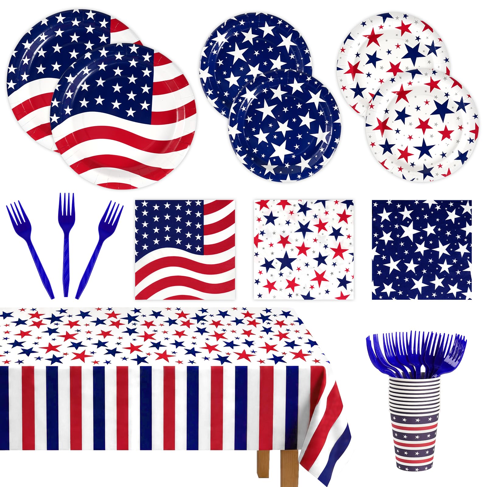OuMuaMua 4th of July Patriotic Decorations - tableware | Mubboo