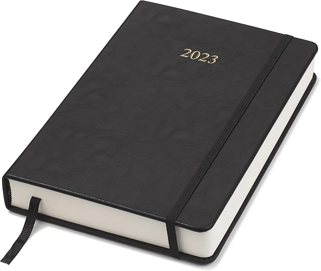 Wykeham's Executive 2023 Day Per Page Diary  Personalisation Available (Black, A5)