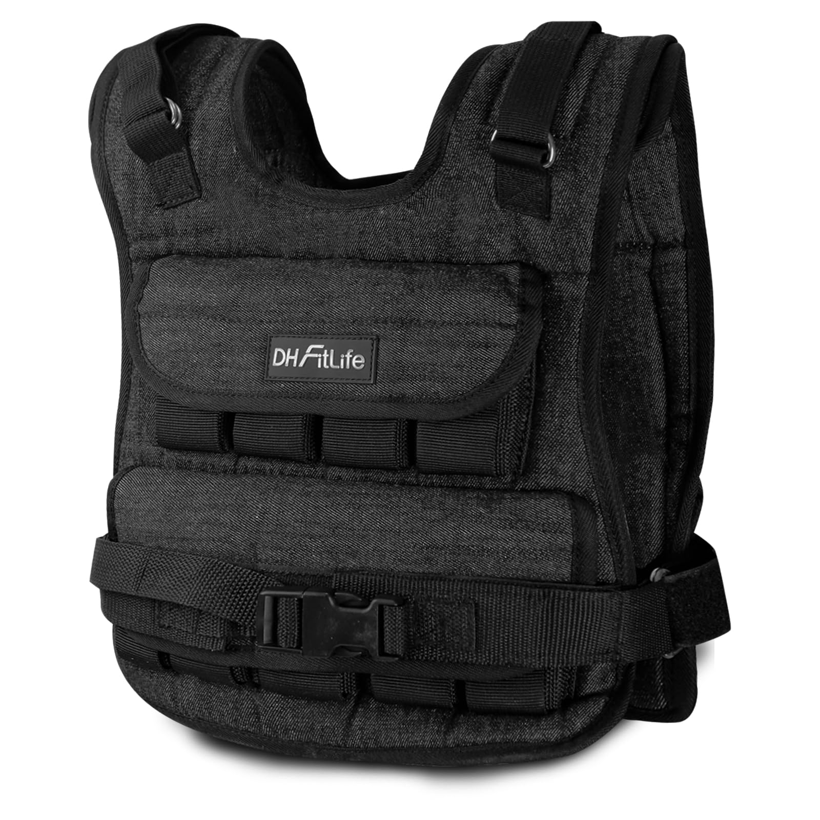 DH FitLife Gilet Lesté Réglable 10 KG/20KG Compact et Stable pour Le Renforcement Musculaire et La Musculation | Weighted Vest | Gilet de Course pour Homme et Femme