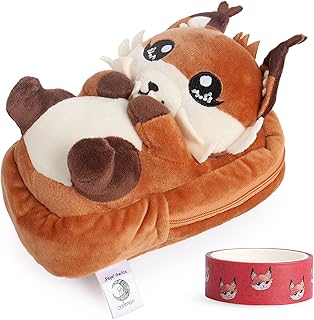 corimori 1845 (13+ designs) Astuccio Peluche Portapenne con Zip Portamatite Custodia per matite o trucco,