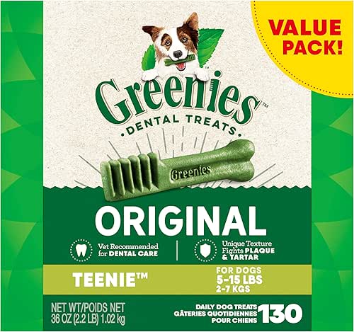 Greenies Original Teenie Dental Dog Treats, 36 oz. Pack (130