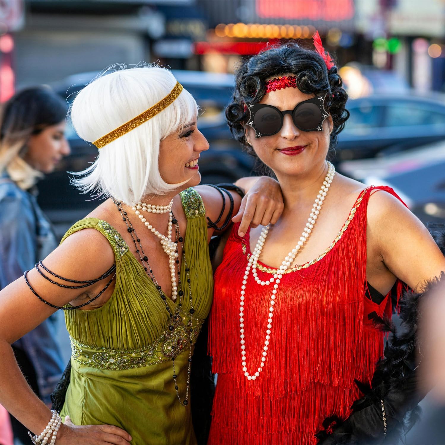 FEISEDY Women Men Funny Sunglasses, Butterfly Shaped Bat Shades for Halloween and Party B4142 - Image 3