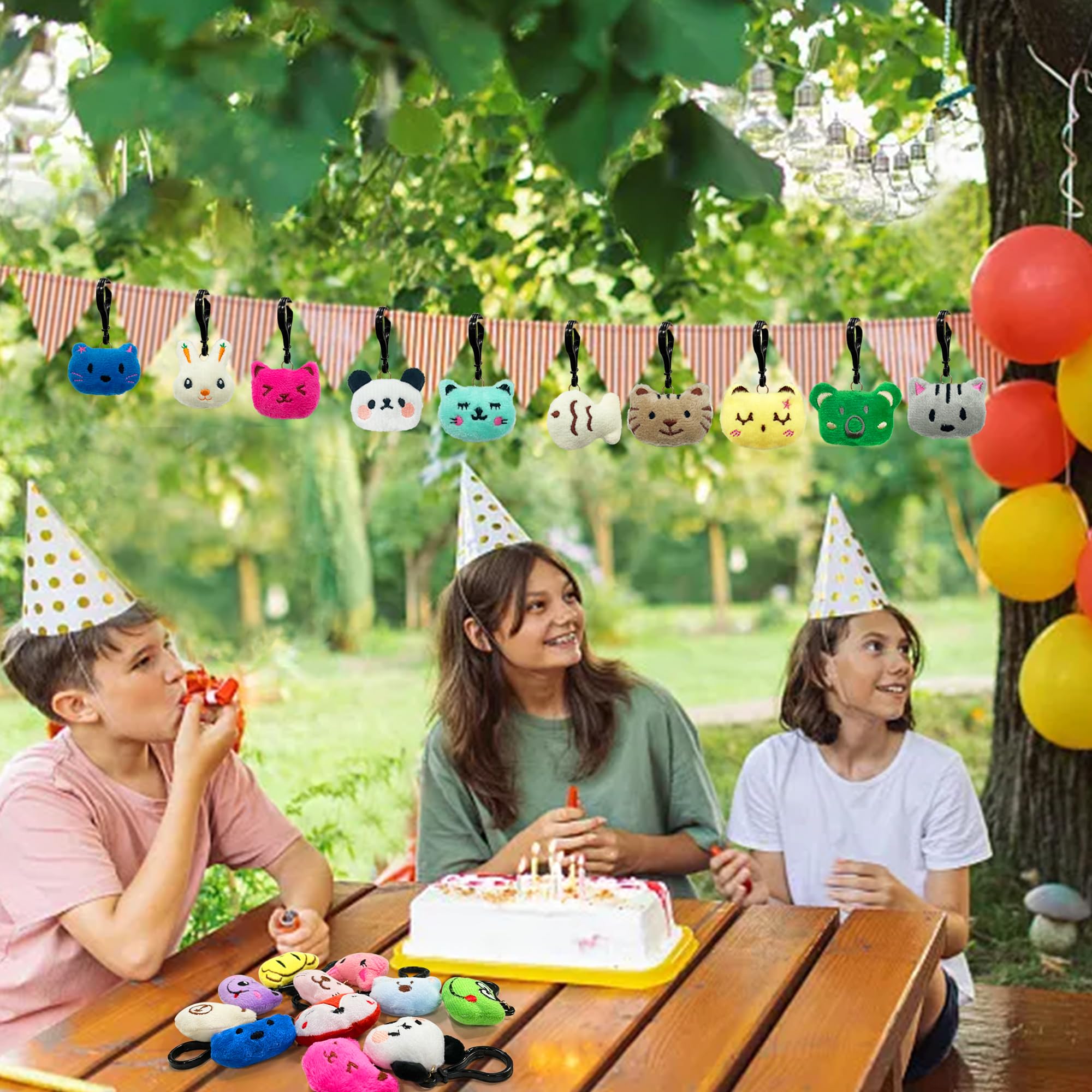 XIPEGPA 36 PCS Mini Plush Animals Toys Small Stuffed Animal Keychains for Goodie Bags Party Favors Classroom Prizes and Easter Basket Stuffers - Image 5