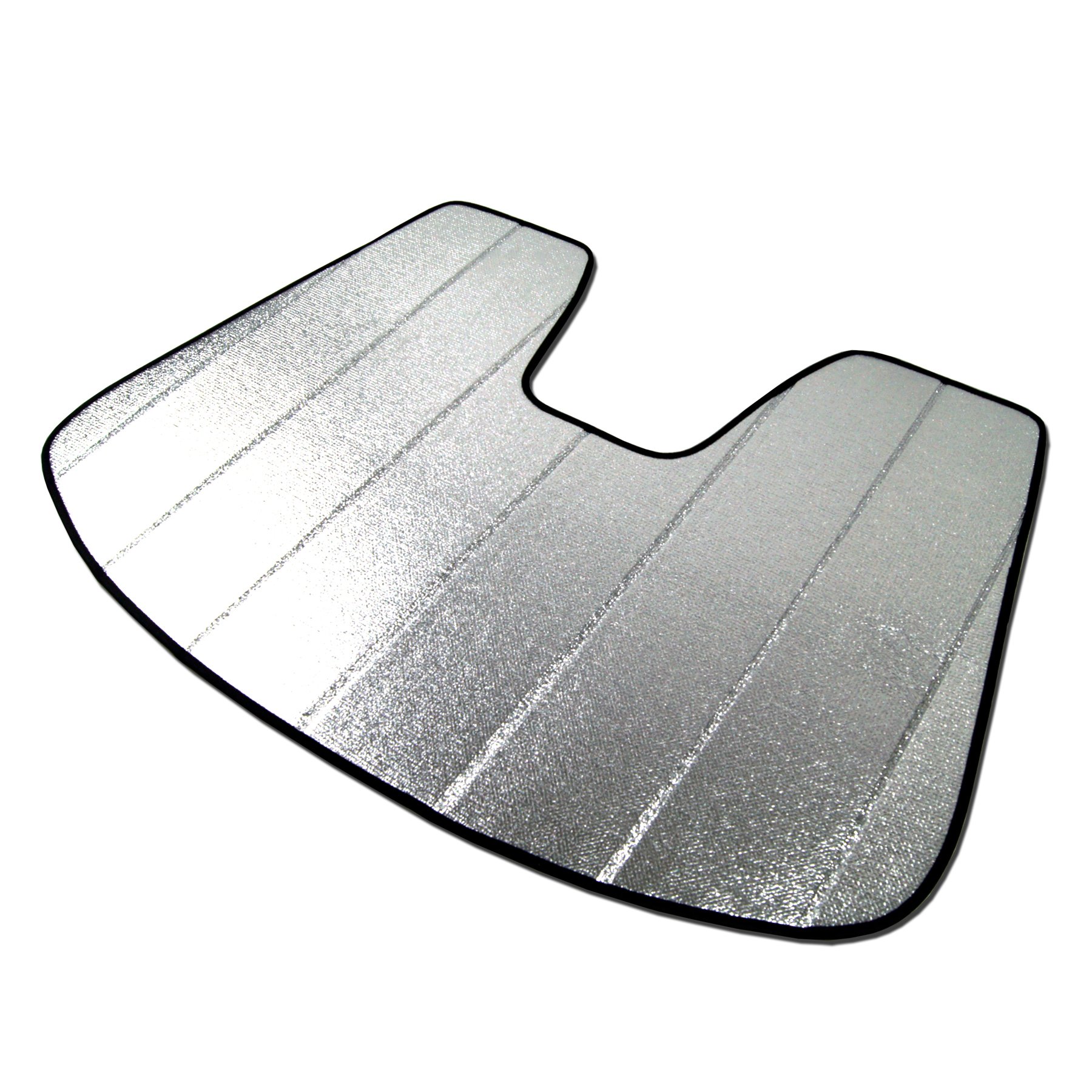 Front Car Windshield Sun Shade Compatible with 2013-2020 BMW i3 | Custom Fit Visor Accordion Fold Style Sun Protector | Silver &amp; Grey 1-pc Set | SS-028