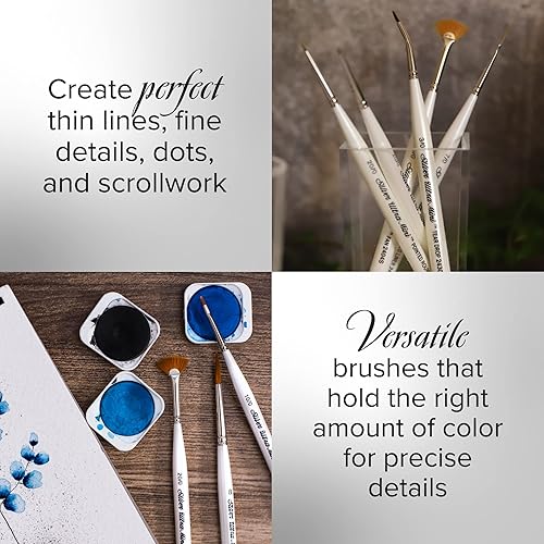 Miniatura 5 de Silver Brush Limited UMS-2412S Ultra Mini Explorer - Juego variado de pinceles para acuarela, gouache, tintas, tintas, acrílicos y pinturas de
