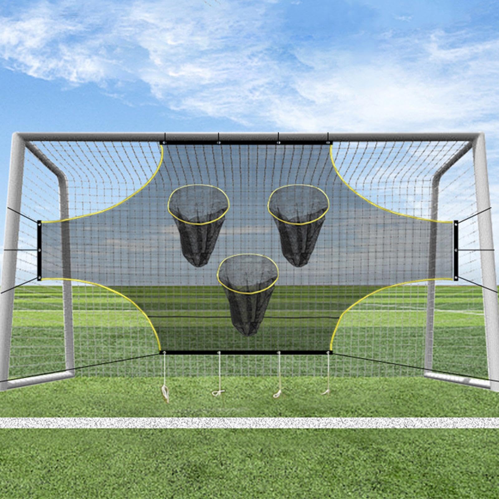Rete da calcio con bersagli, rete da calcio con bersagli, rete da calcio con zone di punteggio, reti da campo da calcio, attrezzatura da allenamento, rete da allenamento per migliorare le abilità di
