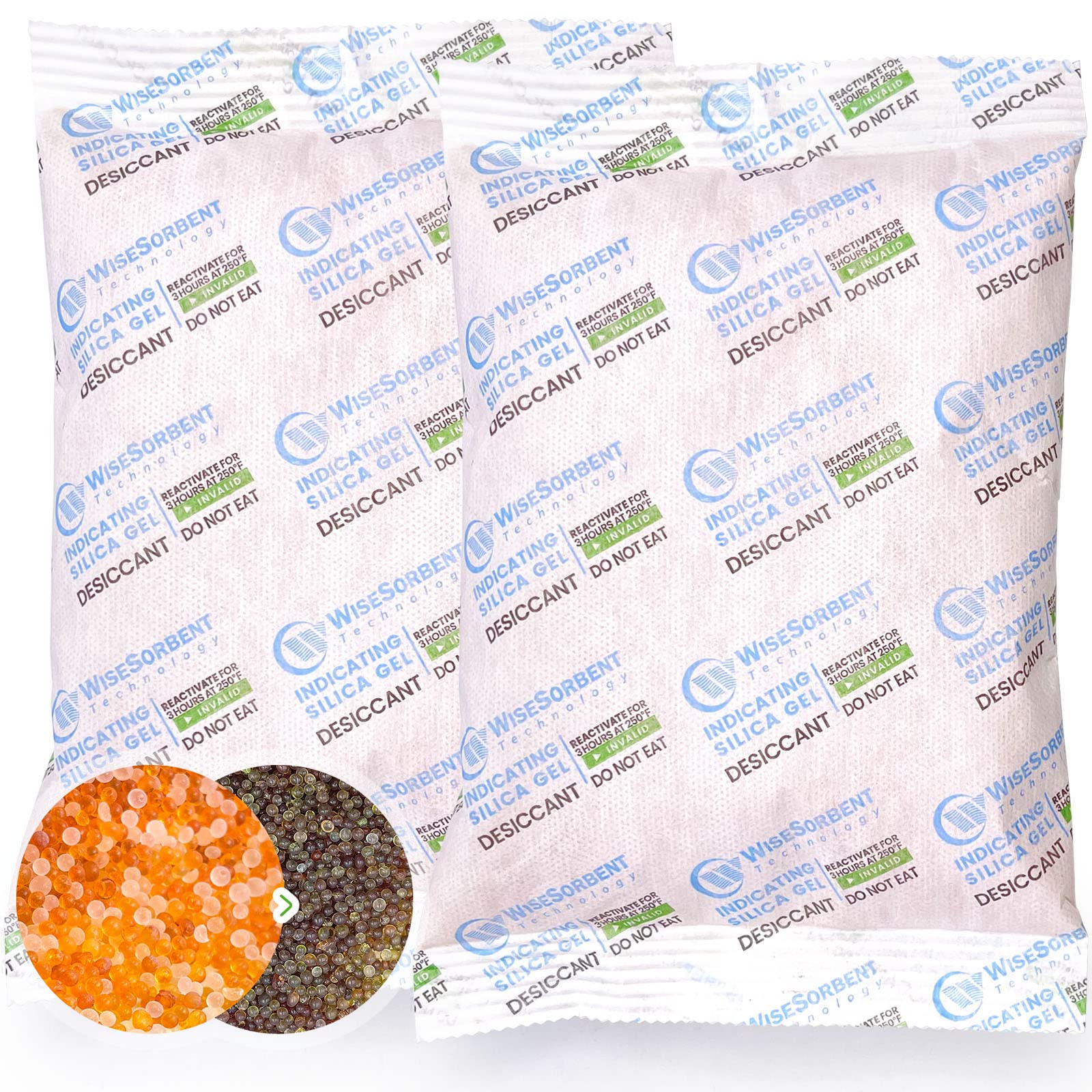 Amazon.com: Wisesorb 2Pcs 500 Gram Desiccant Packs, Indicating
