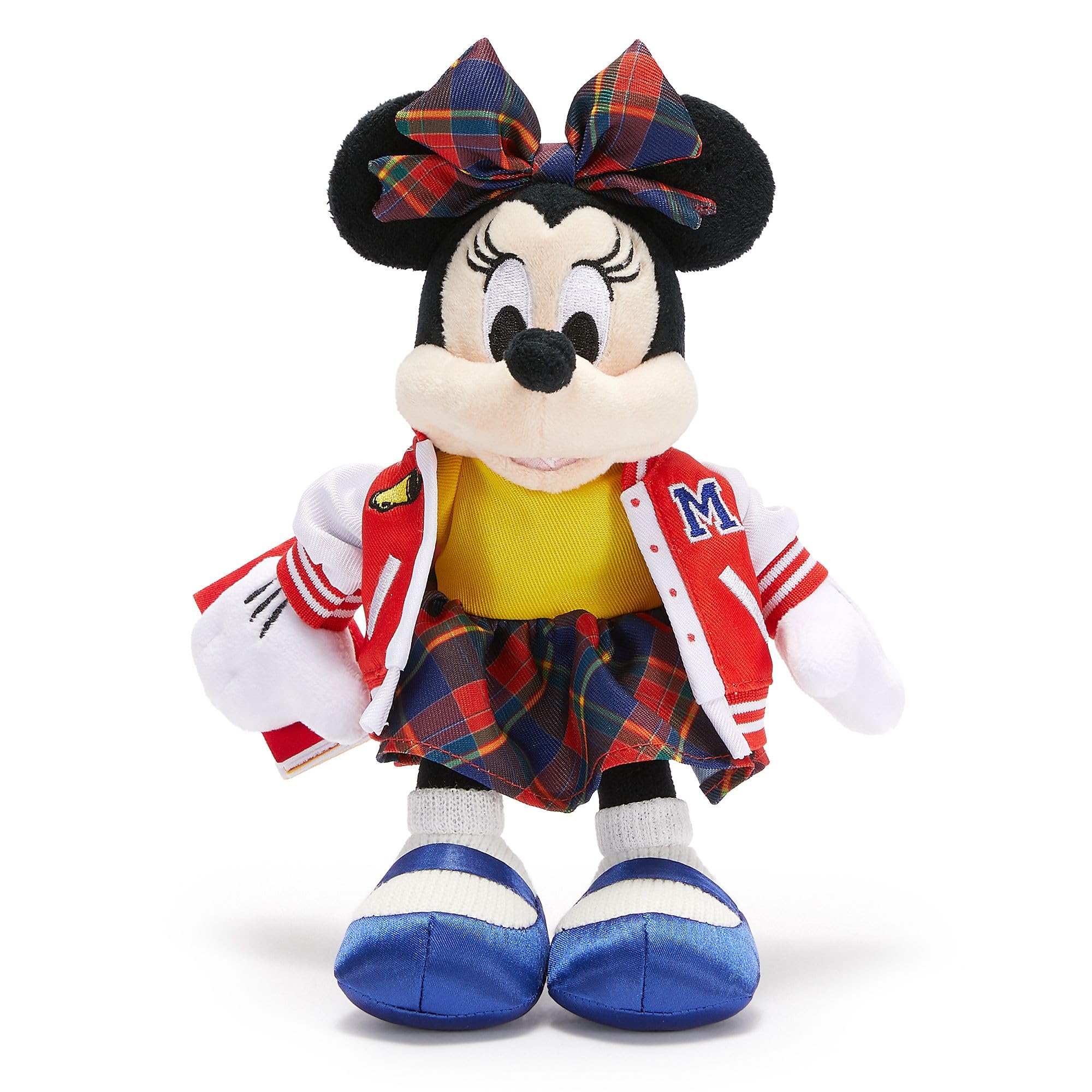 Disney Store Official Minnie Mouse Collegiate Bean Bag Plush 24 cm