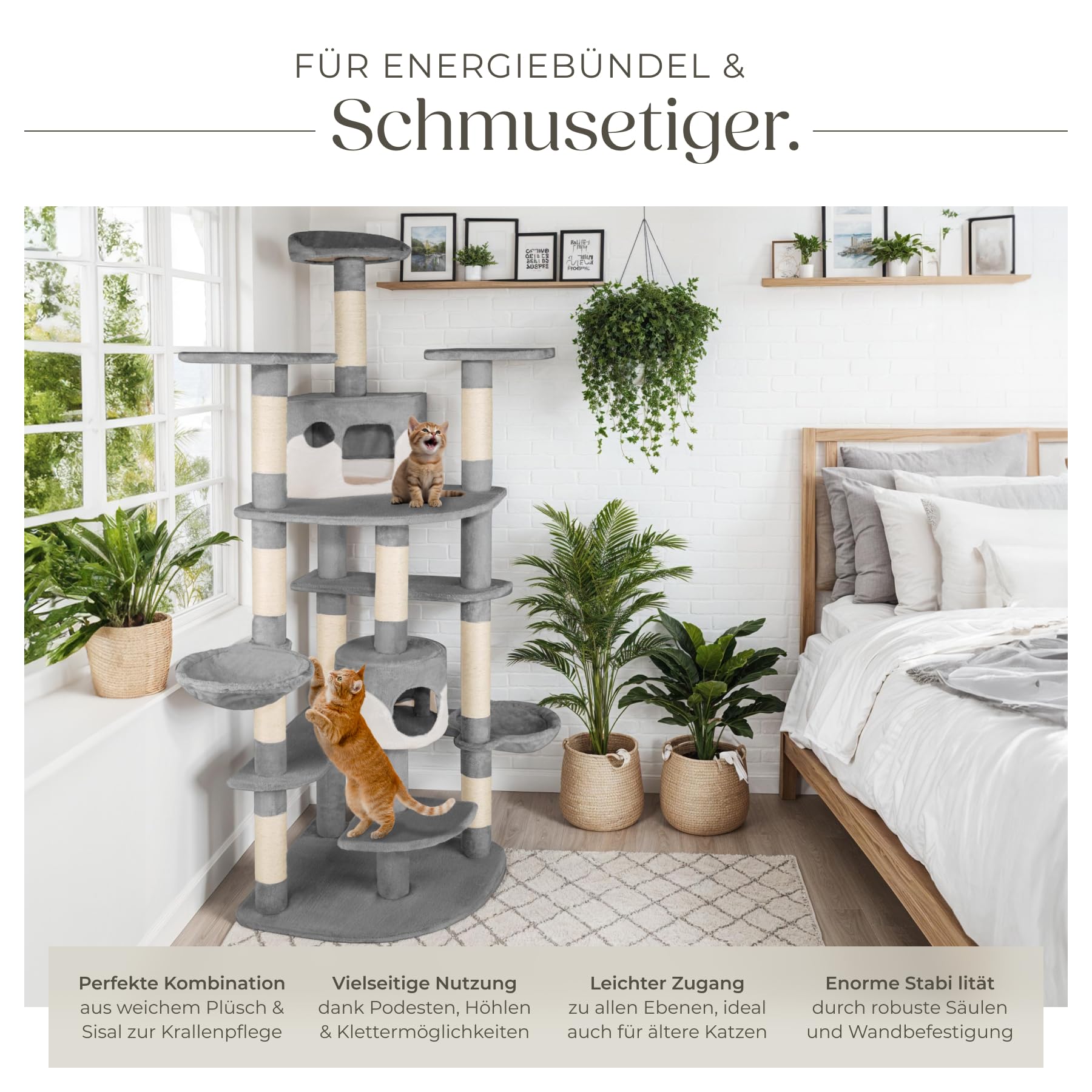 Tectake® Katzen Kratzbau Groß, Katzenbau It Zubeh Produktbild-Vorschau 7