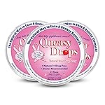 Three Lollies Queasy Drops - Sour Raspberry Flavor - Travel Sickness & Nausea Relief, Soothes Stomach & Dry Mouth, Natural Ingredients - 21ct (3-Pack)