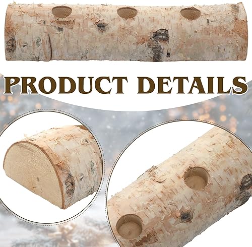 Miniatura 4 de Roowest Portavelas cónico de madera de abedul blanco de Navidad o centro de mesa, portavelas moderno de casa de campo, boda, decoración del hogar,