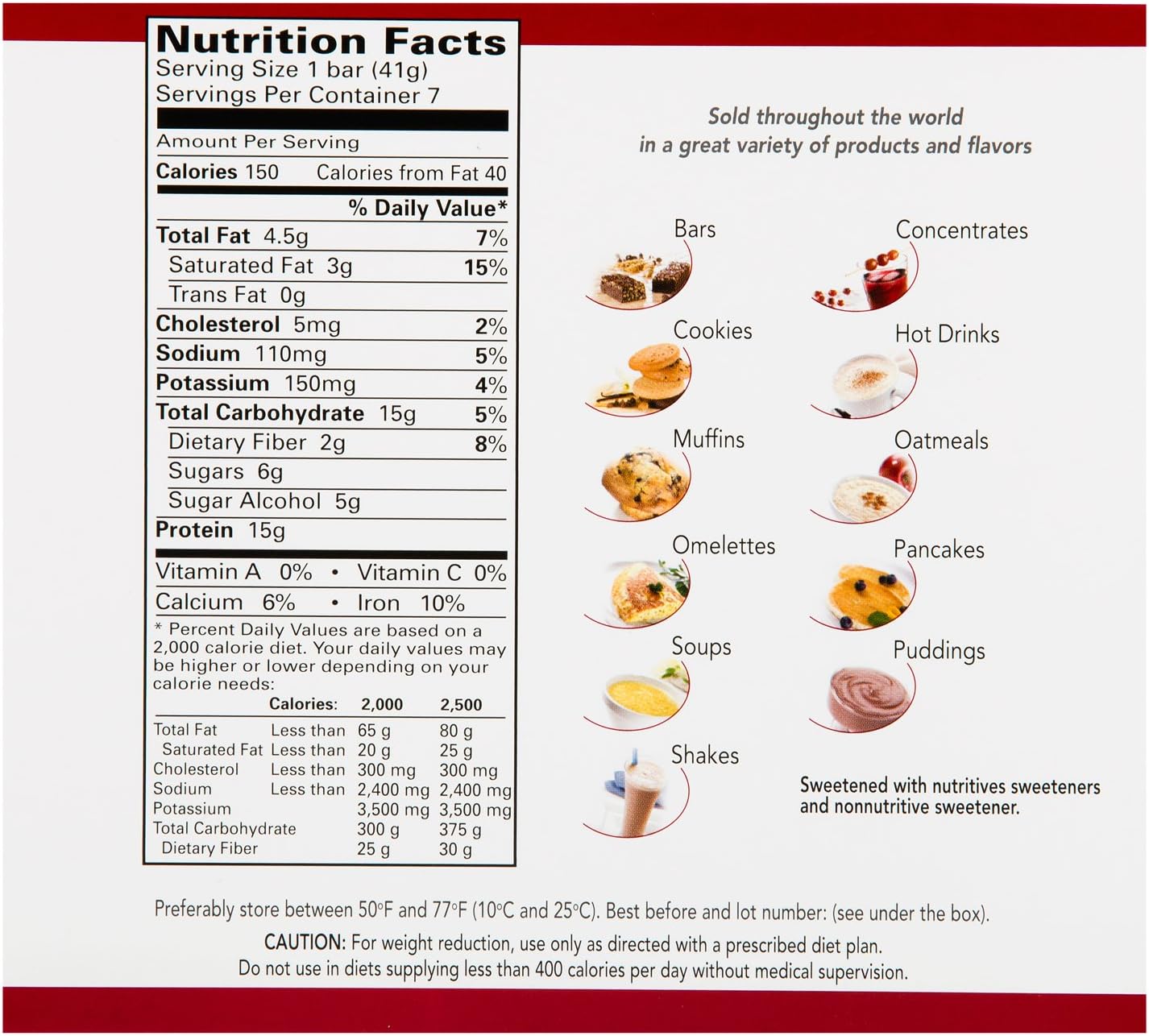ProtiDiet High Protein Bar - Hazelnut (7 Servings/Box)