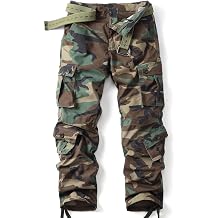 Mens Camo Cargo Pants,Military Tactical Ripstop Hiking,Lightweight Outdoor Pants with Multi Pockets