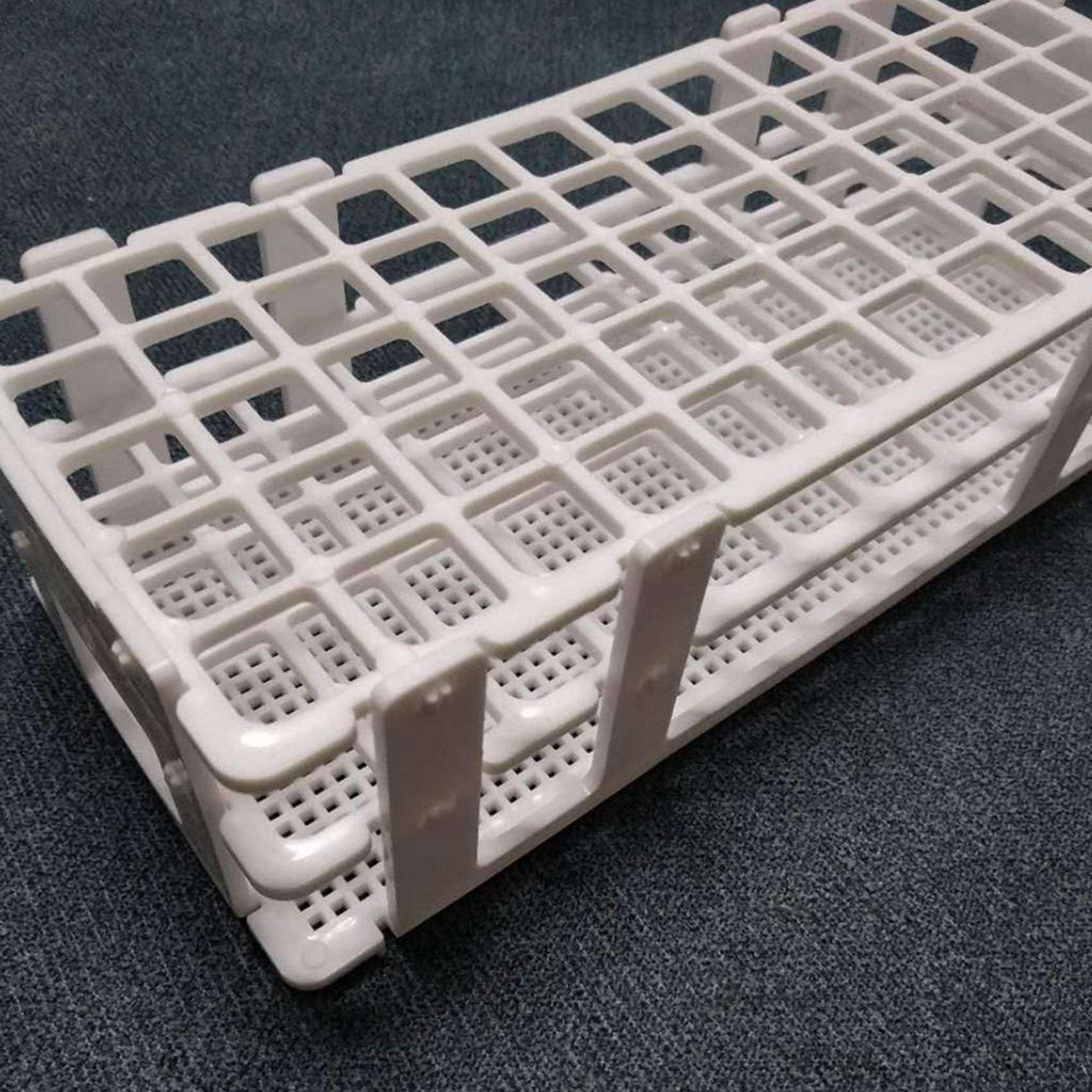 30 Piezas Soportes de Plástico para Tubos de Ensayo, 60 Agujeros, para Tubos de Ensayo de 16 Mm, Soporte Desmontable para Tubos de Ensayo de Laboratorio (60 Agujeros)