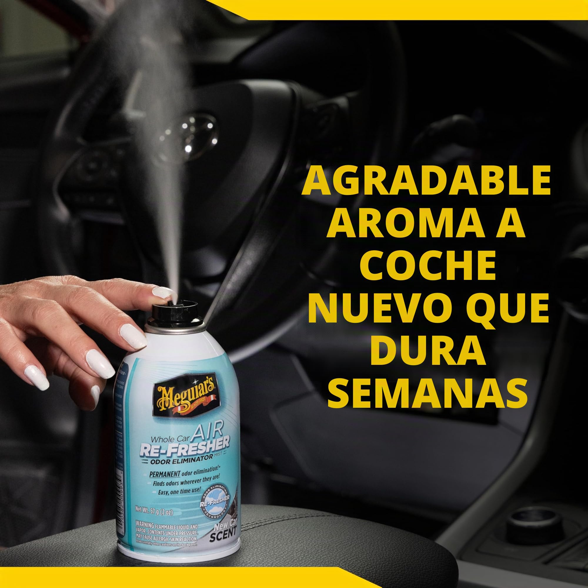 Meguiar's G16402 New Car Air Re-Fresher - Eliminador de olores aroma a coche nuevo, 57 g