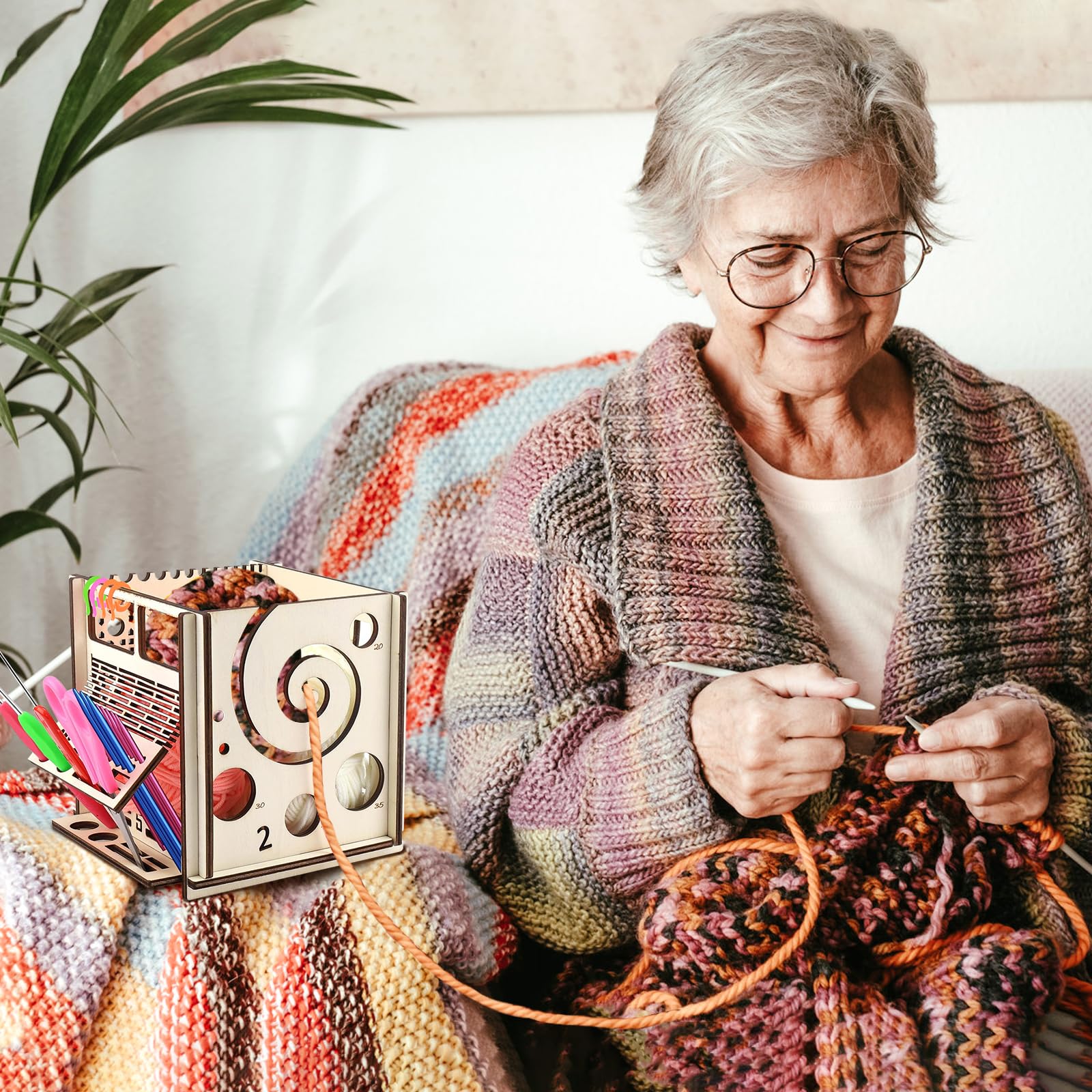 OUTILS DE TRICOT En Boîte Avec Bouton Marquage Couleur Accessoires Tricotage EUR 7,98 - FR