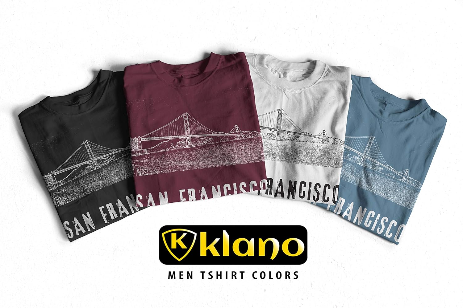 California Mens T Shirt Vintage San Francisco Crew Neck Golden Gate Tshirt for Men, Medium Black