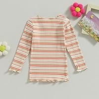 Vista 3 de Camiseta de manga larga cálida para bebés y niñas pequeñas, ropa básica para otoño e invierno