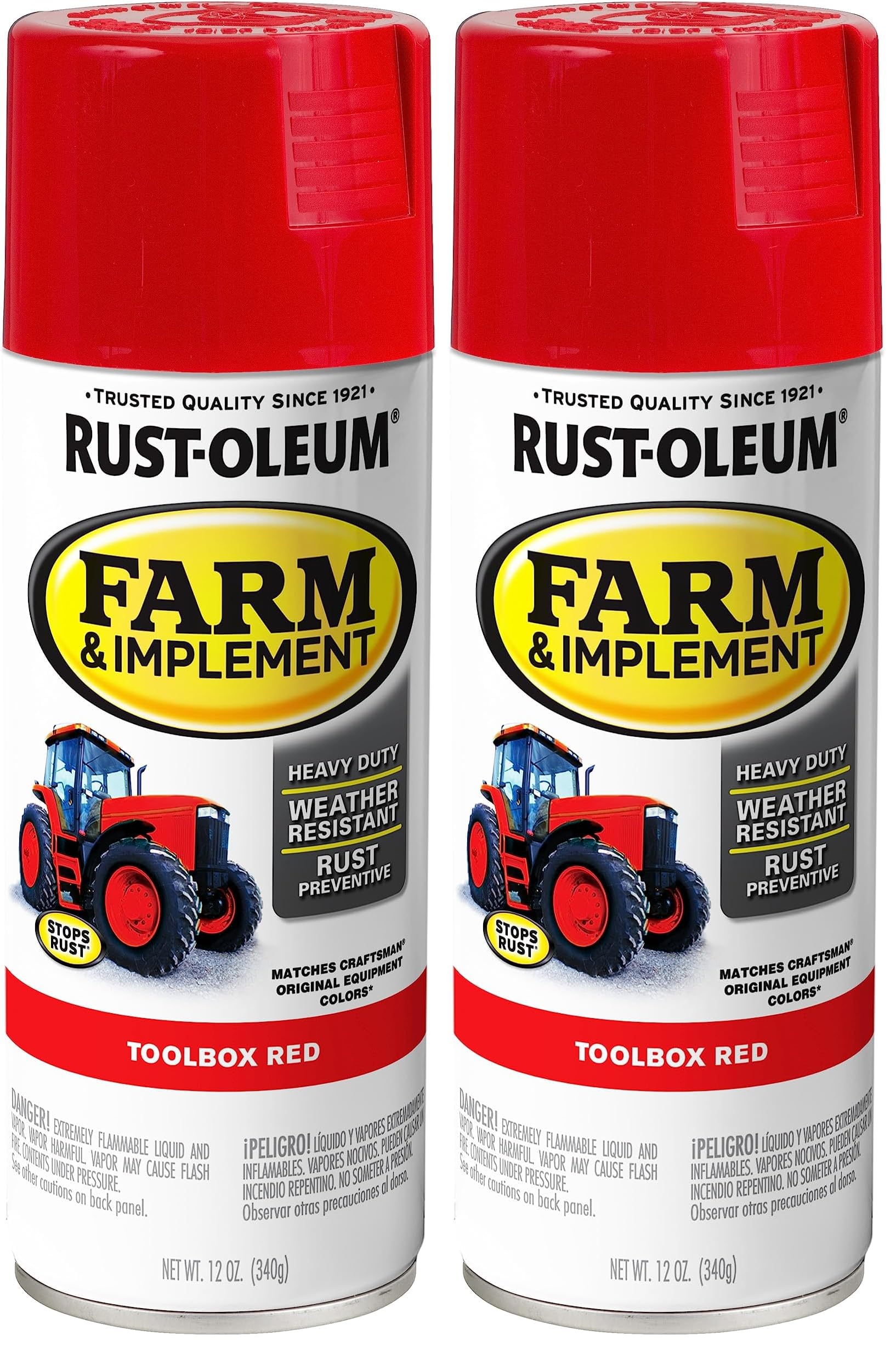Rust-Oleum Specialty Farm &amp; Implement Toolbox Red Spray 12 oz. (Pack of 2)