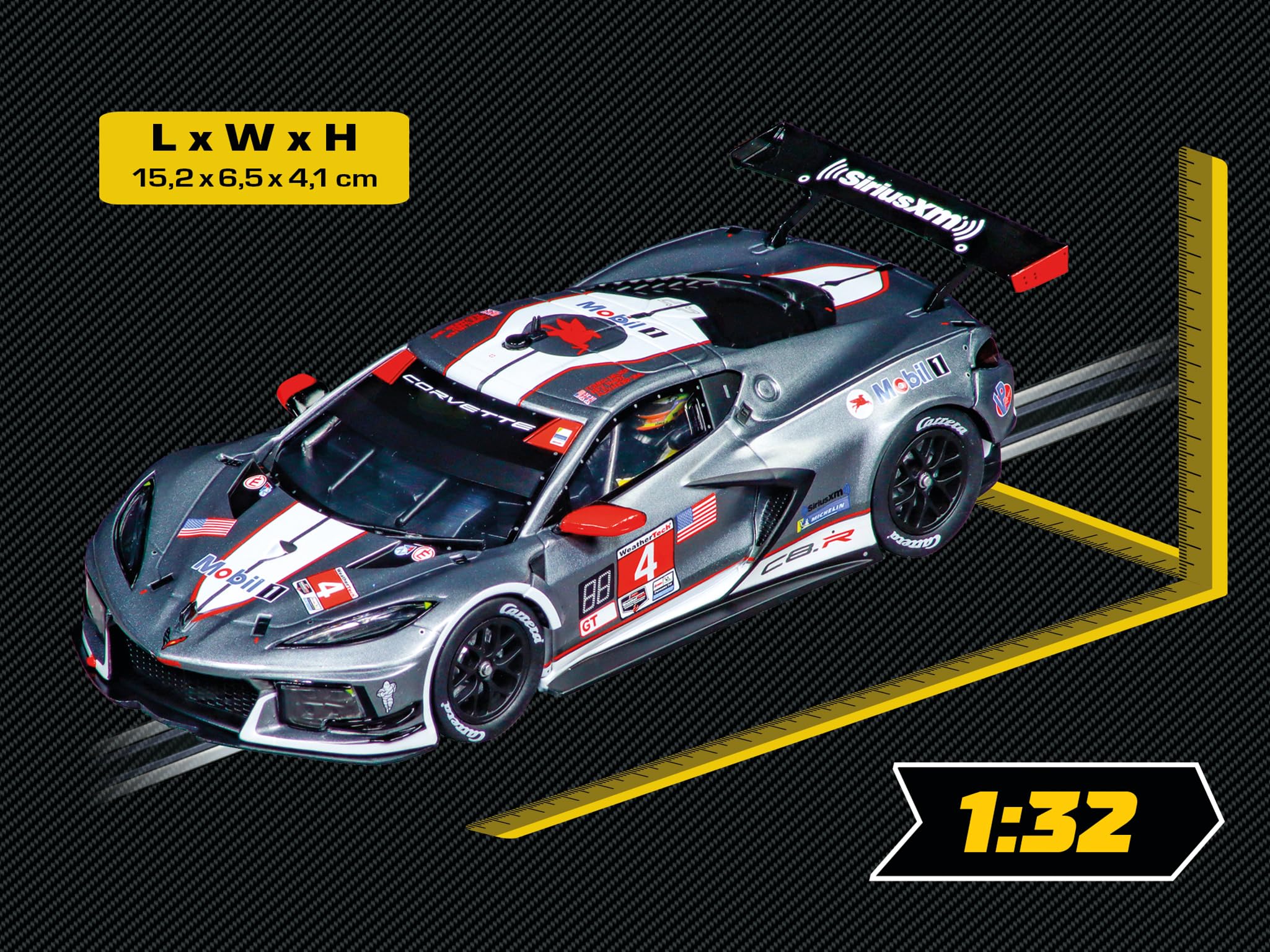 Carrera Digital 132 20032025 I Chevrolet Corvette C8R No.4 I 1:32 I Scale Slot Car I With Working Front - Image 3