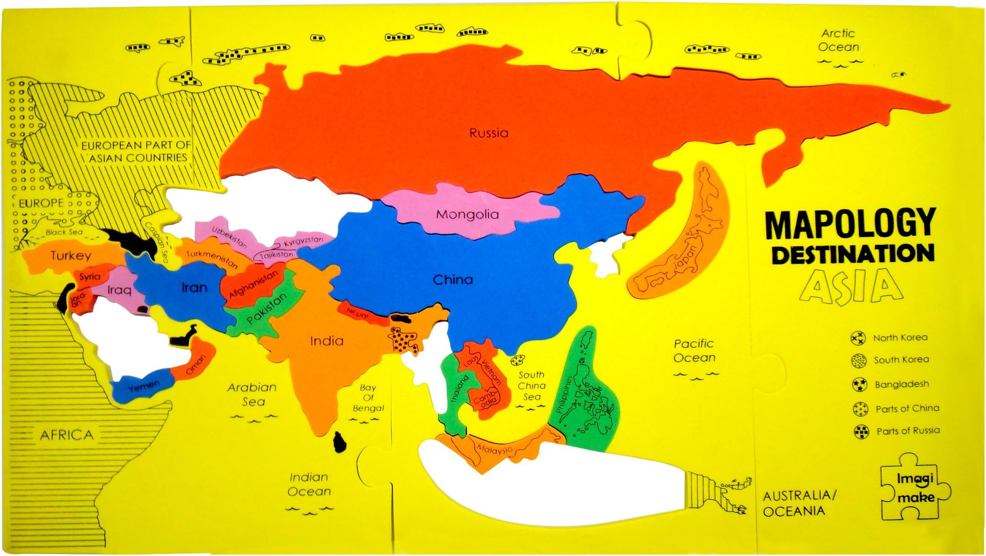 Imagimake Mapology: Destination Asia Map Puzzle