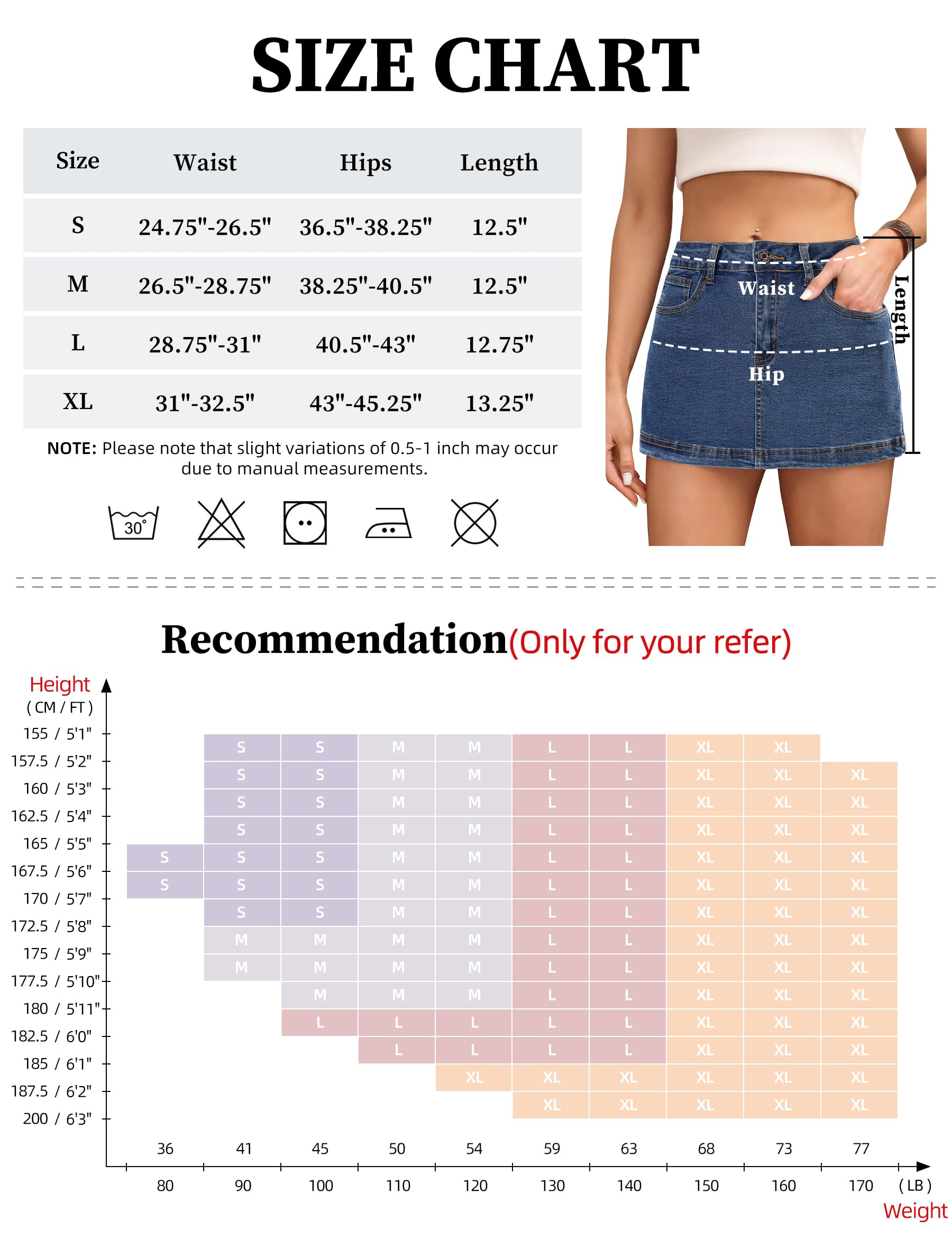 Fengbay Falda Pantalón Vaquera Mujer Cintura Alta Elástica Mini Falda Denim con Bolsillos Transpirable Casual Moda