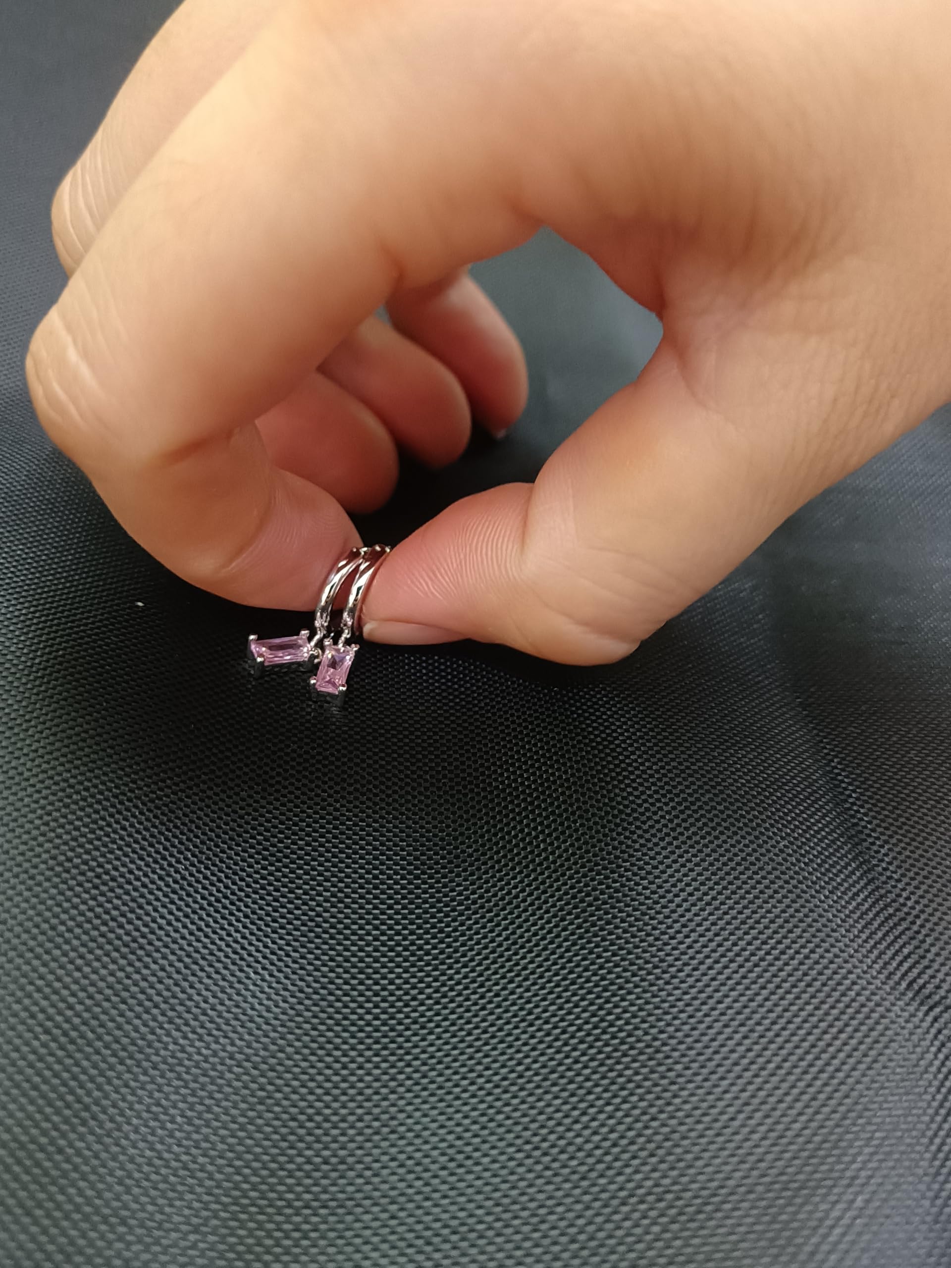 Orecchini A Cerchio Con Orecchini Pendenti, Orecchini Donna Lunghi Donna Oro 14K Orecchini Donna Oro Bambina e Uomo 2Pz