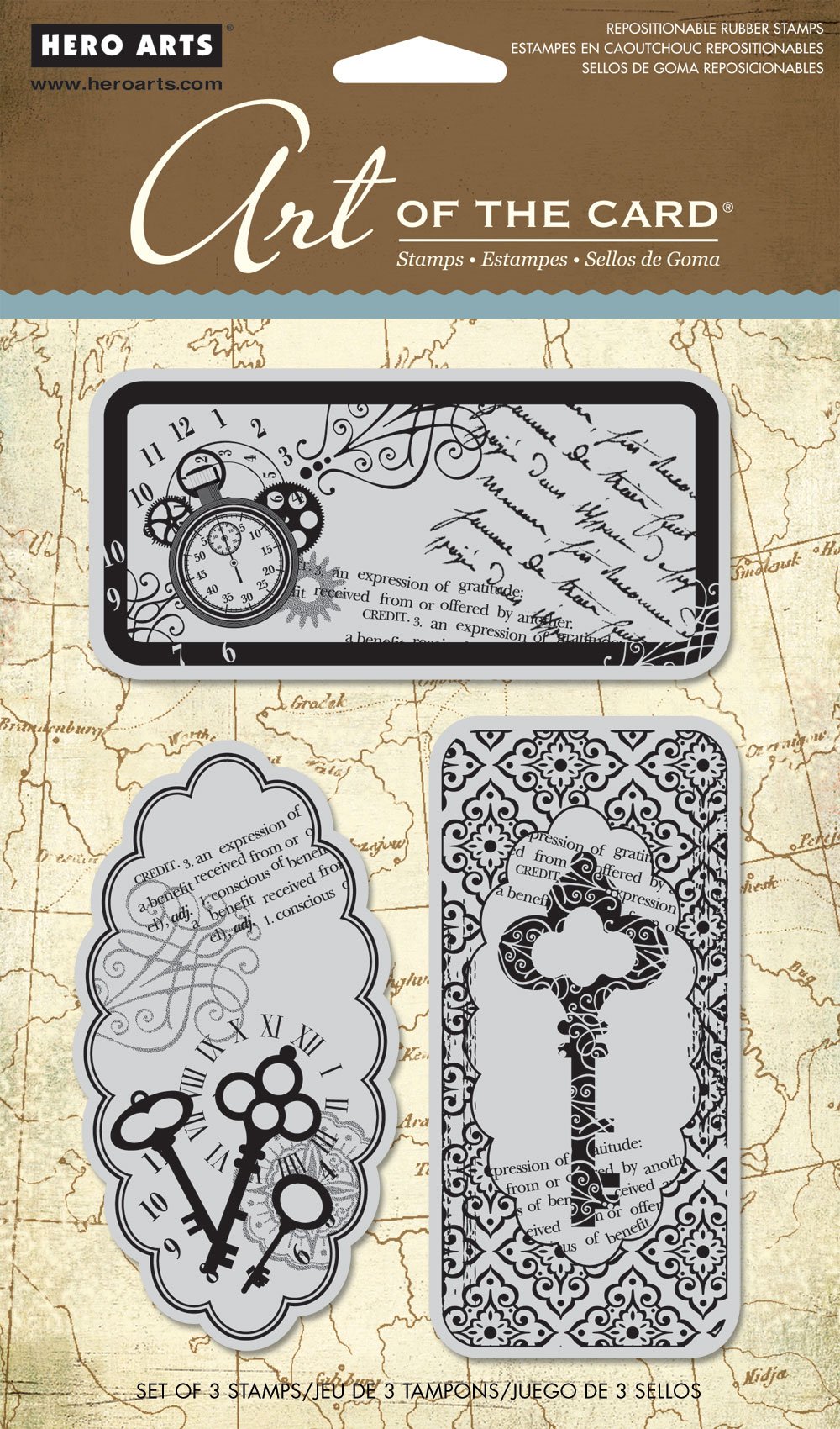 Hero Arts Art of the Card Untitled Key Cling Stamp Set