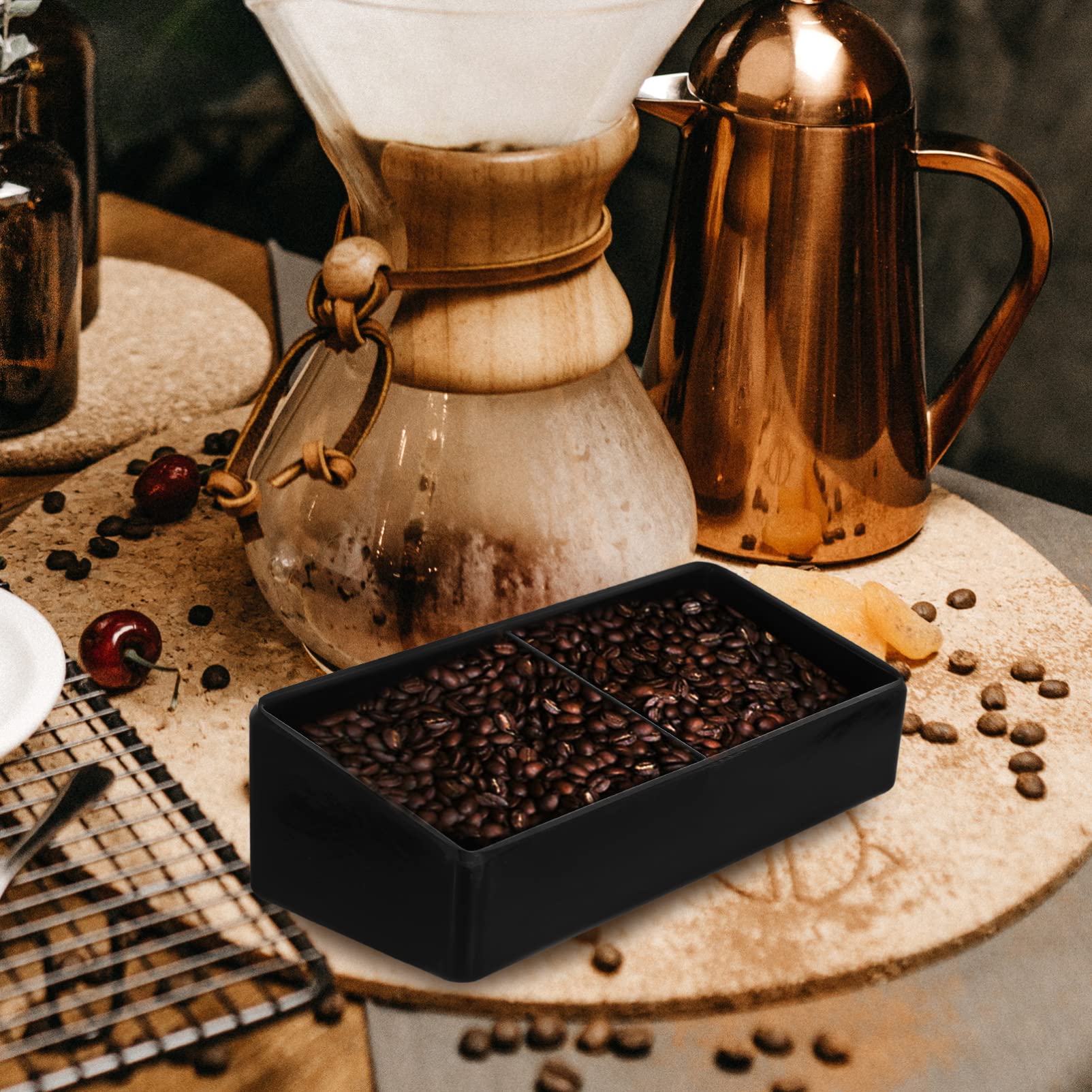 Caja Organizadora Té Y Café - Compartimentos, Visible, PVC, Cocina O Oficina