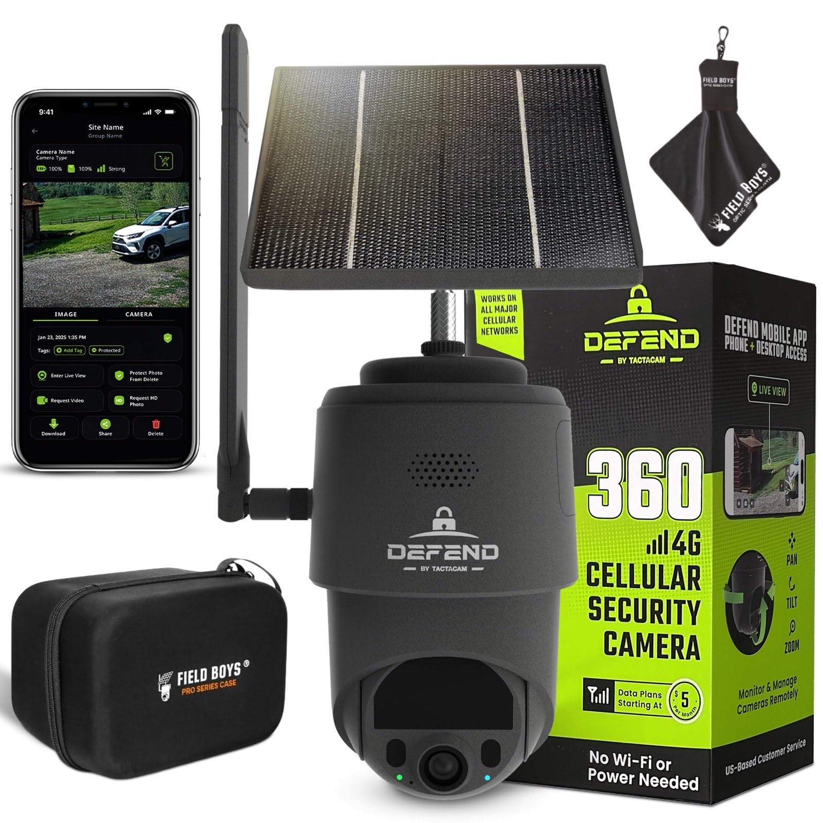Amazon.com: TACTACAM Defend 360 Cellular Security Camera, 4K