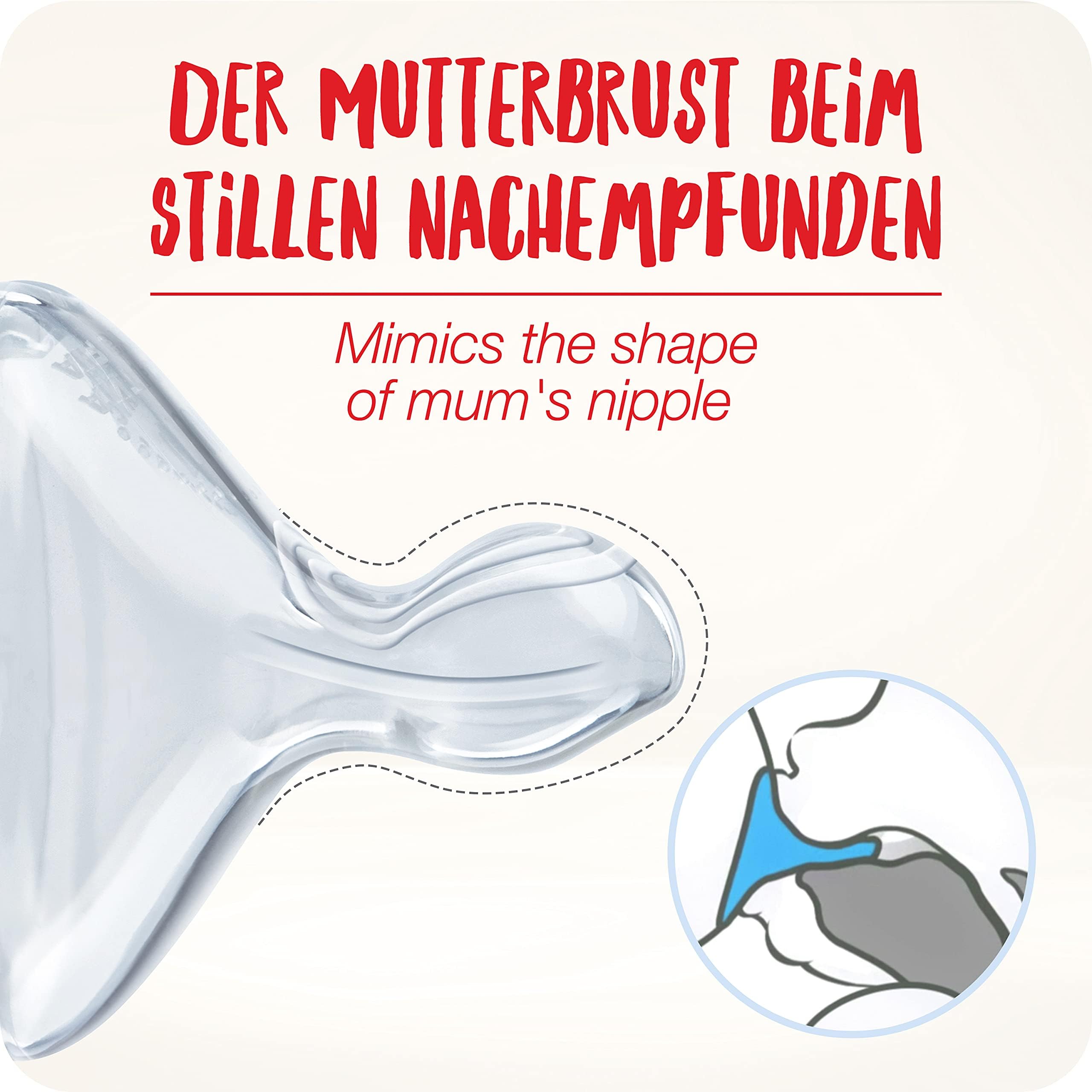 NUK First Choice+ Babyflaschen Starter Set aus Glas und Silikon | 0–6 Monate | 4 Flaschen mit Temperature Control & Flaschenbox | Anti-Colic Air System | BPA-frei | 5-teilig