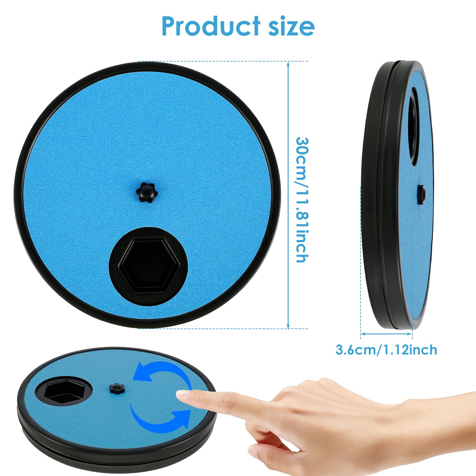 Tappetino Antigraffio Per Cani - Con 6 Scomparti Snack, Rotante E Antiscivolo - Foto 2