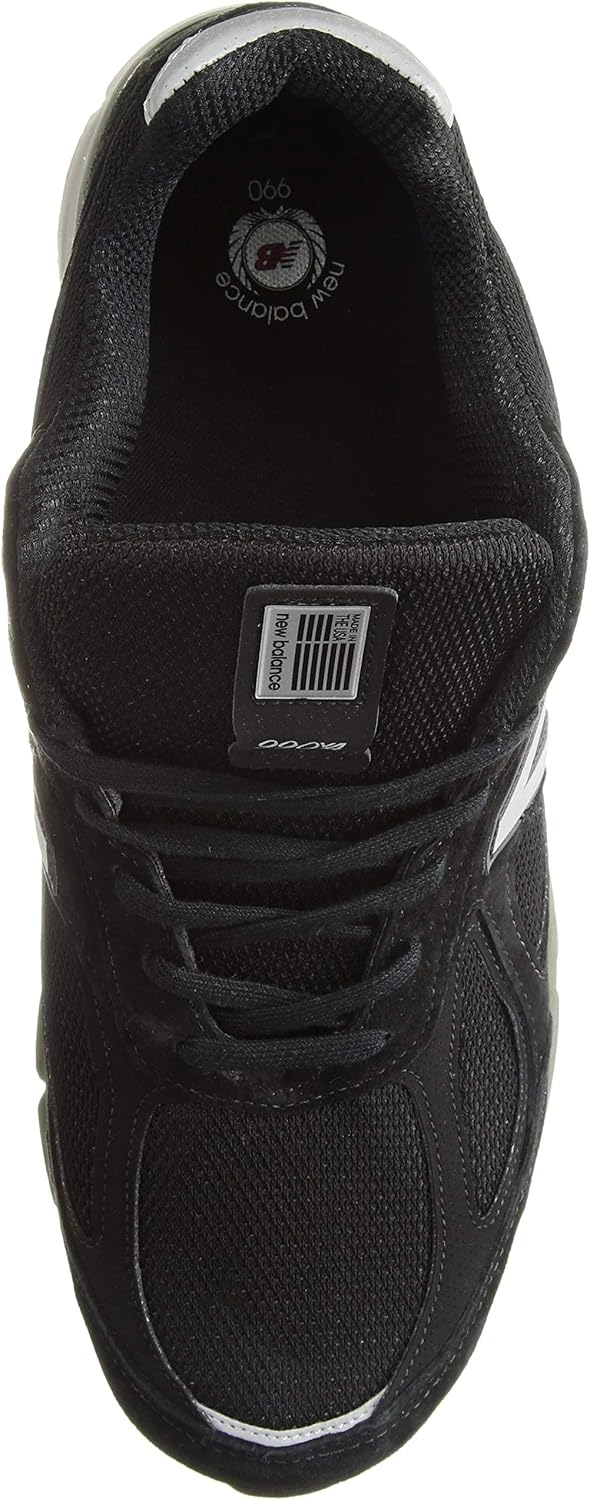 New Balance Men's Made in Us 990 V4 Sneaker 8 Black/Silver