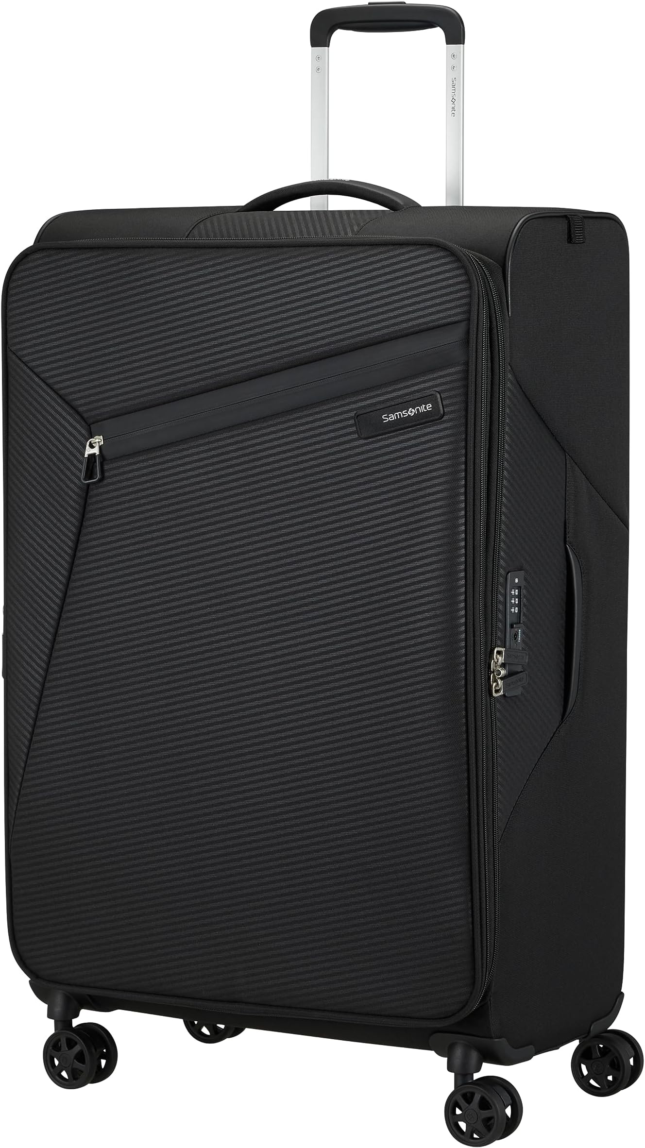Samsonite Litebeam - Spinner L, Expandable Suitcase, 77 cm, 103/111 L, Black (Black)