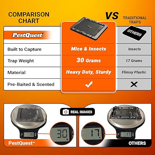 Miniatura 2 de Trampas de pegamento para ratones para interiores para el hogar (paquete de 12), trampas pequeñas para ratones con pegamento, trampas adhesivas para