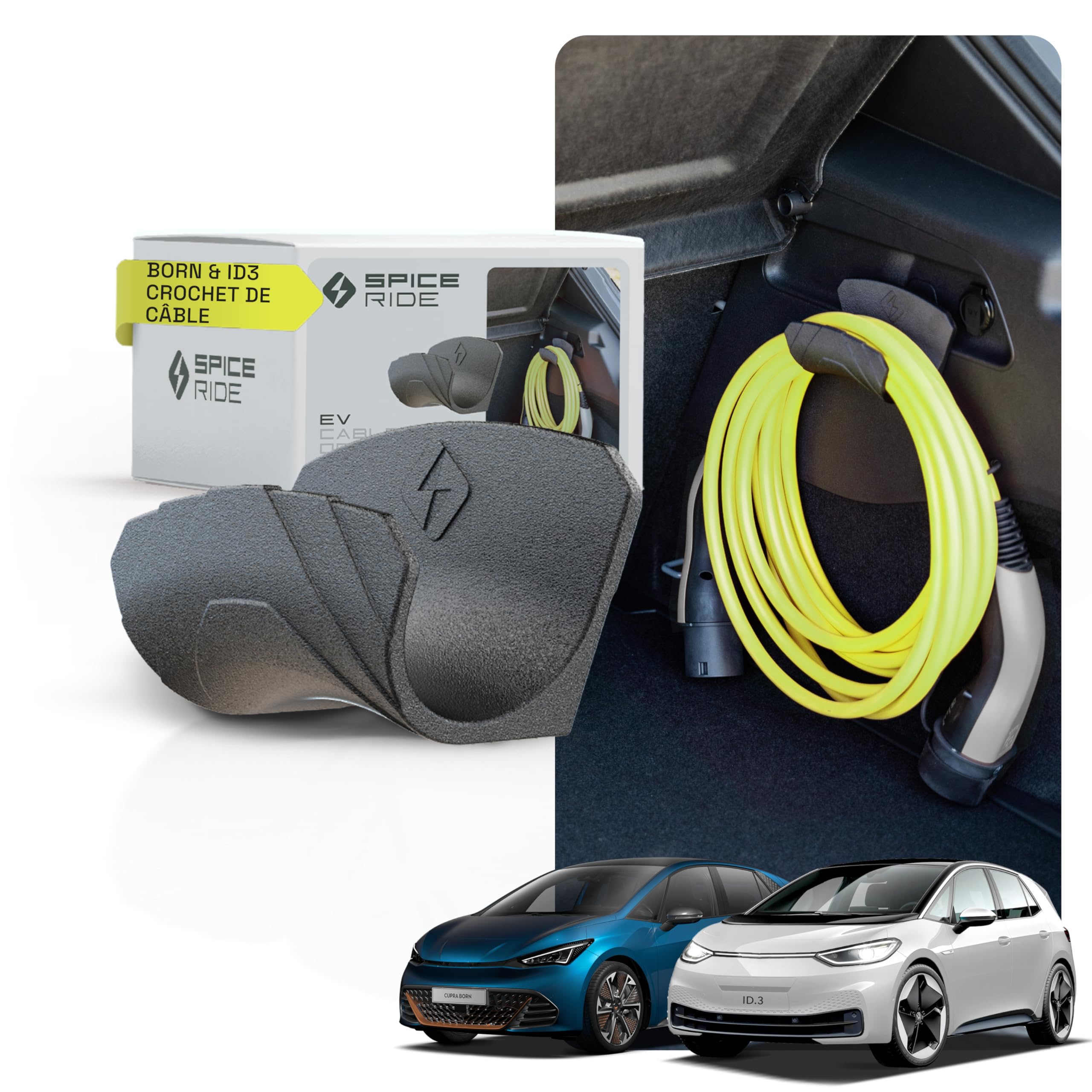 Crochet de coffre pour câble Type 2 : simplifiez la recharge de votre Cupra Born