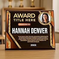 Vista 6 de Placa vertical de madera personalizada de 11 x 15 pulgadas para premios y trofeos, placa de premio personalizada para empleados del mes, regalos