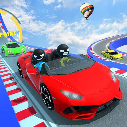 Strichmännchen-Extrem Auto Stunt-Spiele 3D, Unmöglich Mega Rampe Autorennen-Simulator-Spiele, Stickman Stadt-GT Kunststück Fahren Spiele